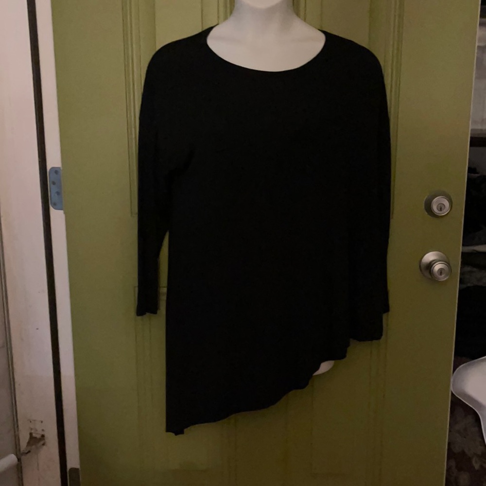 Women’s Little Black Dress. Round Neck. Sheer. Size 1X
